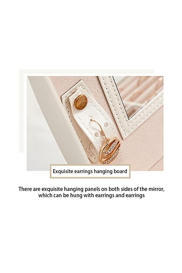 BEALIFE Boîte à Bijoux Trois Couches Pendentifs Papier Solide Collier Stockage Présent Emballage Organisateur Portable Décora