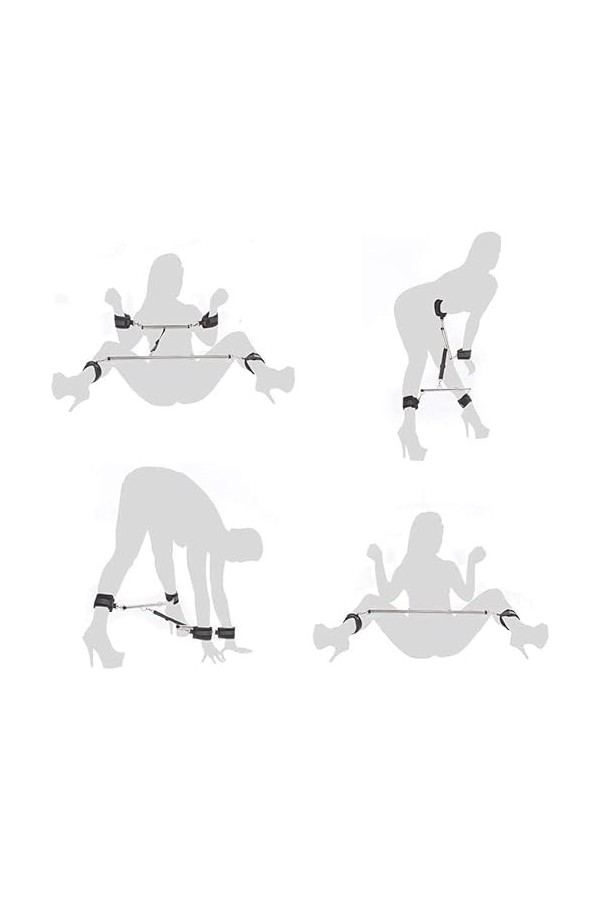 SieHam Séxt?Y Dịldø Ġøđëmịché Ğodể Tube En Acier Acier Inoxydable Noir Barre DÉcartement Ensemble Exercice Accessoires de Pr