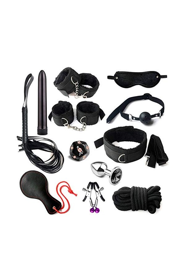 YUEGOO Gø-Dë Jouet Vêtements Collier Yoga Sports Fourrure Toy 12Pices-Set Menottes Šex Adulte Corps Mode Sexy Femme Bdsm Rete