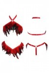 Femmes Feather Harnais Bralette Rave Punk Harnais Complet Lingerie Plus La Taille À Bretelles Creux Out Frame Ceintures Ensem