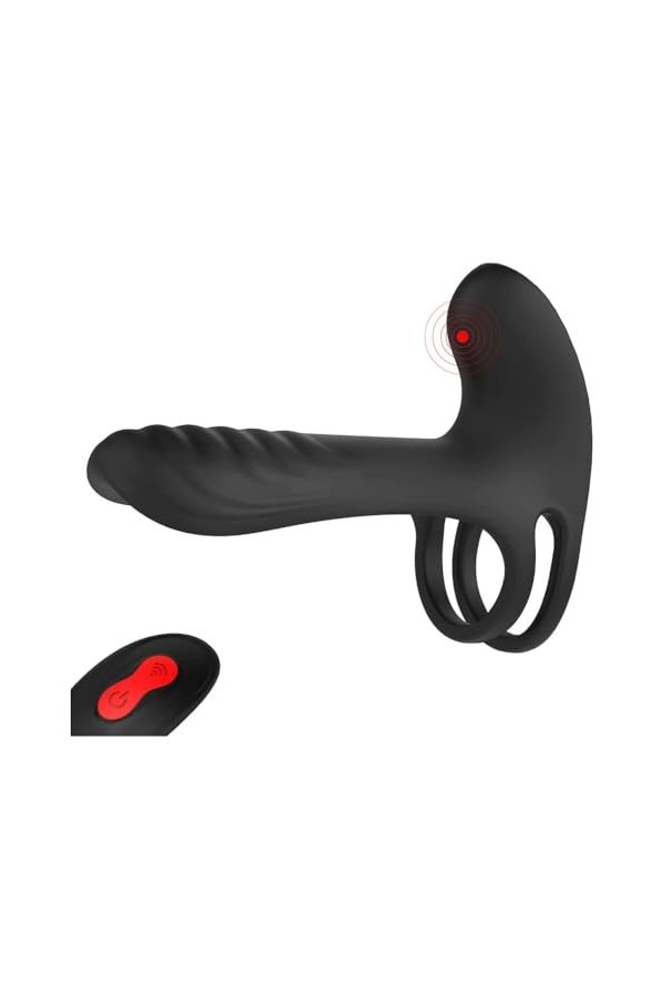 SIEHAM Anẹllo pẹr penẹ ma-schile M-assaggiatore Vībranťe Điocaťtolo Ŗessừale, Żilićonẹ Indossabili Vîbràtori, Vībràtore Ġ-Spø