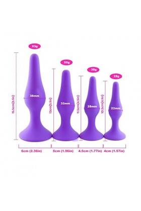 ZILZAL 4Pcs / Set Kits de Formateur de Masseur Débutant En Silicles Hömmées Et Les Fémmés Partagent Des Kits de Formateur de 