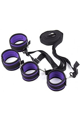 BDSM Bondage Set attache lit menotte Accessoires Fitness Objet Jeu Šêxuelle Tapis SM11138