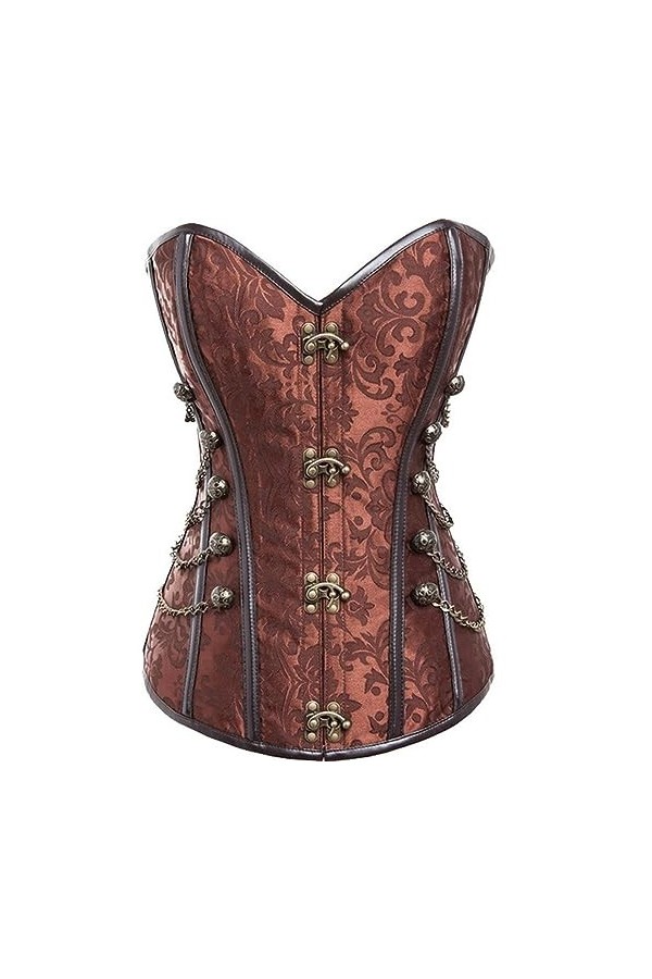 WEITING Corset de palais sexy à cadre en acier rétro corset steampunk-multi-XXXL