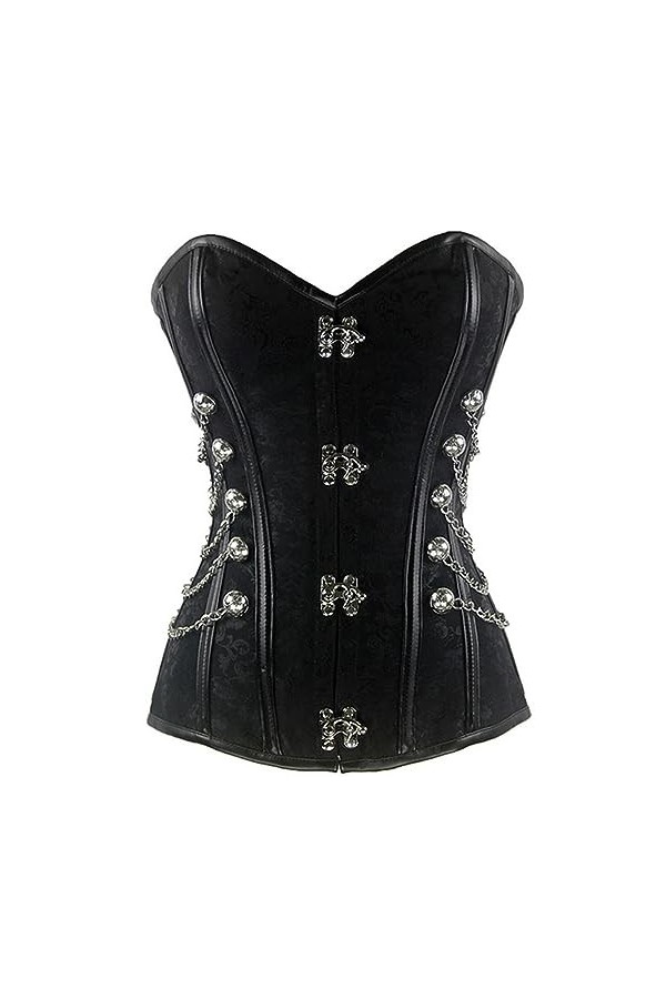 WEITING Corset de palais sexy à cadre en acier rétro corset steampunk-multi-XXXL