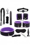 BDDE -12 Pices-Set Lit Toy Femme Sports de Mode Design Corps Vêtements Kit Fourrure Collier Yoga Retenue Sexy Menottes Šex Ad
