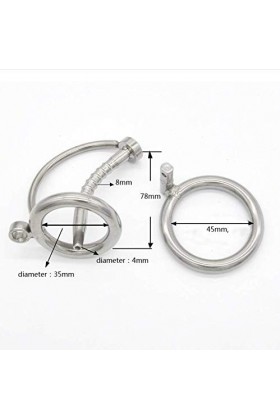 OMOONS Anneau de Verrouillage Pour Hommes/Dispositif de Cage À Ceinture Pour Hommes En Acier Inoxydable, Anneau de Jeu Public