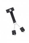 Menottes verrouillables en Cuir Noir, Manches de Cou réglables, Sangles, Accessoires de Performance, appareils féminins