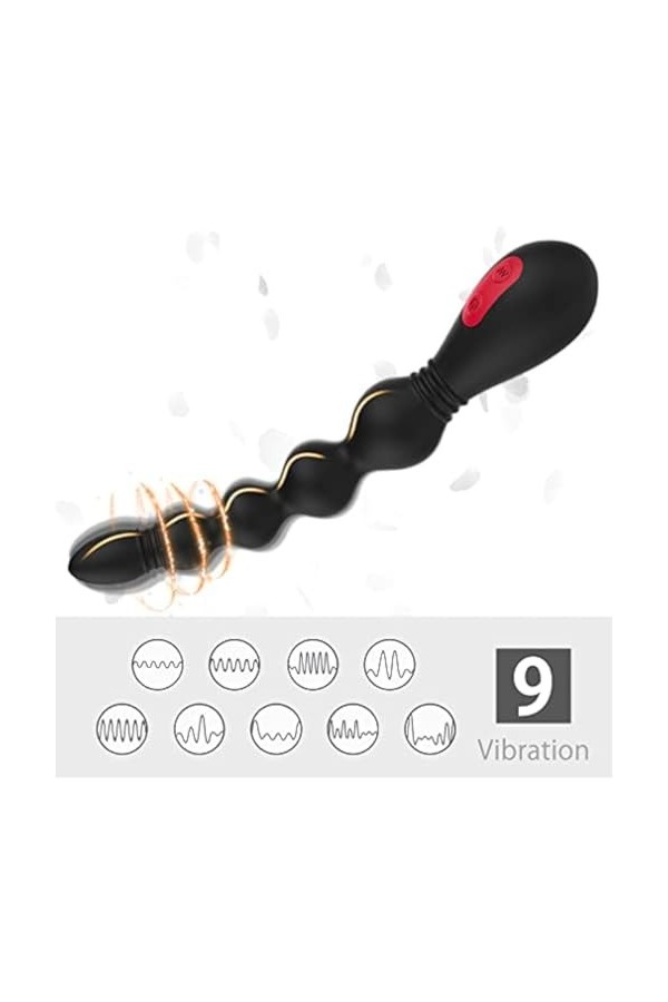 BDDE Anàlé Gód Sèxtôysé Plúg An Beads Silicone Massage Plúgs Massager pour débutants Body MAssAge Black Set de Set débutants 