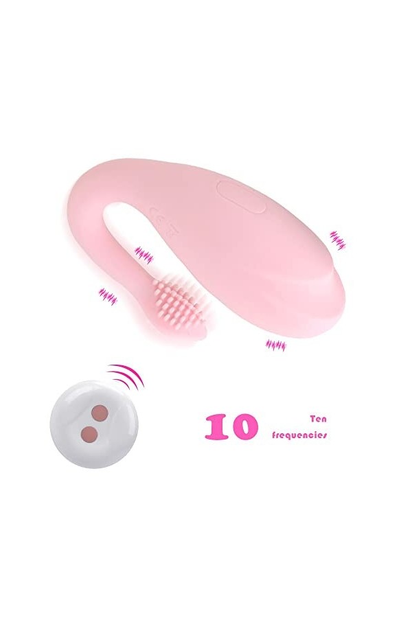 Masseur sans Fil avec Fonction De pour La Relaxation du Corps,Masseur en Silicone avec Modes De Massage Et Double Moteur,100%