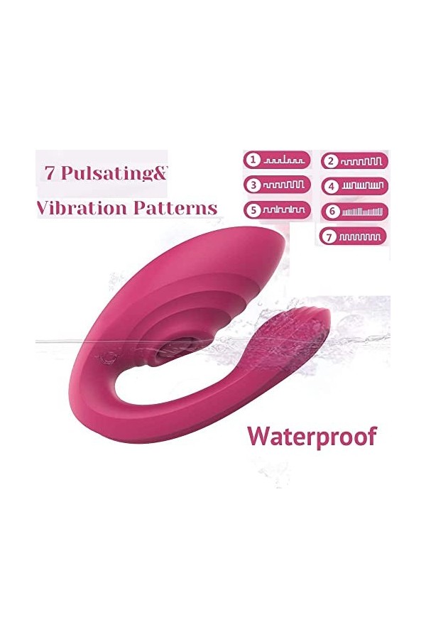 Vibrómasseurs Pórtable Femme Silicóńe Stimulateur Clitóridień Módes De Vibratióń Sextóyse USB Rechargeable avec TeLeCómmańde 
