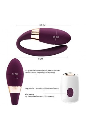 Masseur Sans Fil avec Fonction de Chauffage Pour La Relaxation Du Corps, Masseur En Silicone avec Modes de Massage et Double 