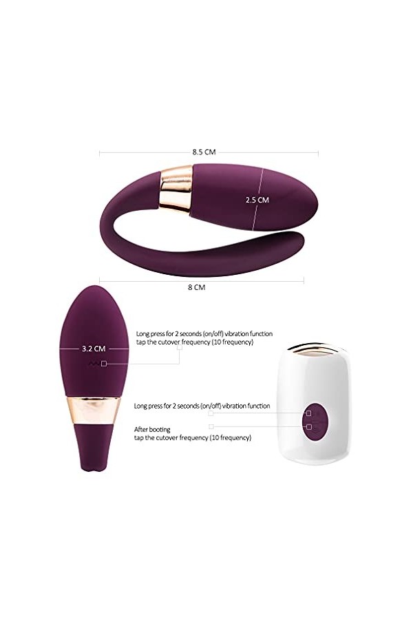 Jouets portables de vibration à 9 vitesses Télécommande sans fil portable Mssage pour les femmes, massage de stimulation élec