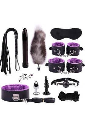 12 pièces/ensemble daccessoires pour queue de renard couple happy toy