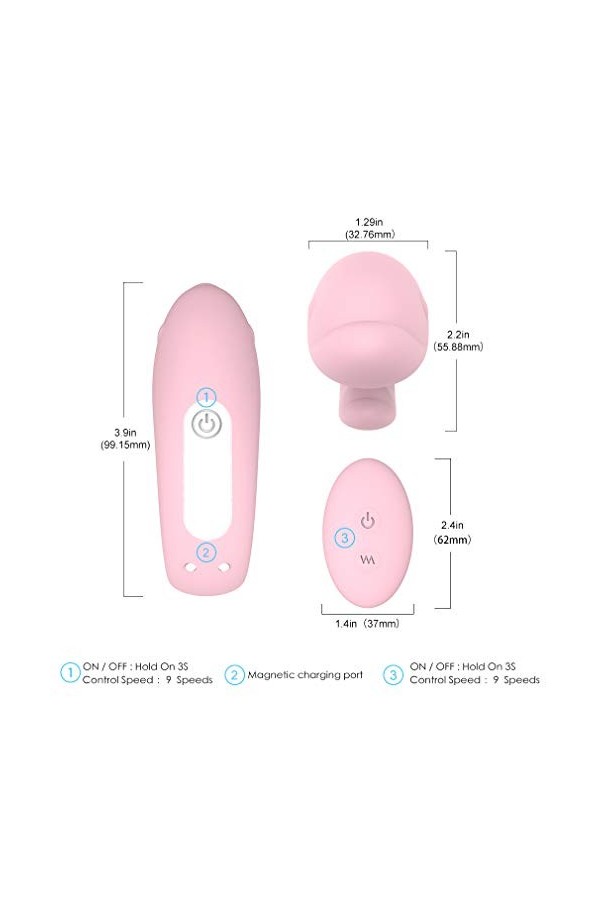 Wearable Télécommande sans Fil for Le Plus Puissant à Plusieurs Vitesses de Vibration de Stimulation de Massage Pieds et doul