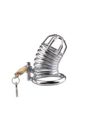 OMOONS Serrure À Cage Fixe En Acier Inoxydable Pour Hommes À Usage Prolongé, Respirante Et Facile À Porter Anneau de 45 Mm 