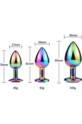 3 pièces/ensemble de taille différente en acier inoxydable Ànâles Kit de formation-bijoux Bûtt Plugs perles jouets de massag