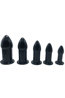 5 PCS/set Bǚtt Ànâl Séxtôys Ànâl Expander Beads Silicone Massage Plùgs Massager pour débutants Body MAsseur Black Set de Set