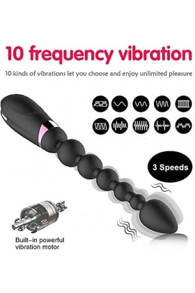Anàlé Vîbrø Prostàté Ｍàsséur āňāl Beads Silicone Massage Plùgs Massager pour débutants Body MAssAge Black de débutants Kits 