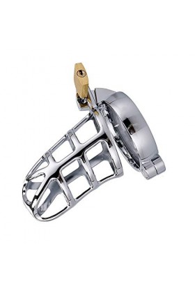 Équipement de cage à coq en acier inoxydable de haute qualité pour hommes avec serrure invisible 45mm .