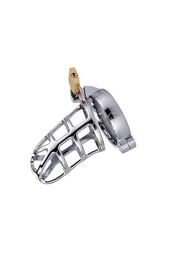 Équipement de cage à coq en acier inoxydable de haute qualité pour hommes avec serrure invisible 45mm .