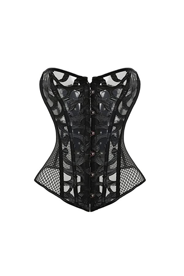 TaLcuS Sexy Femmes Bustier Respirant Minceur Body Shaper Mesh Net Corset Pour Lété Color : Svart, Size : XXL code 