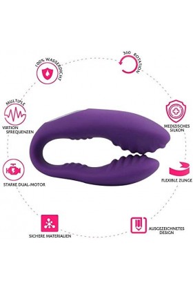 Masseur Sans Fil avec Fonction de Chauffage Pour La Relaxation Du Corps, Masseur En Silicone avec Modes de Massage et Double 