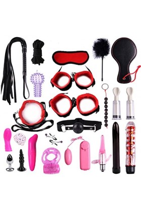 24 pièces B, DS-M jouets femme hot suit nylon costume accessoires ensemble pour cosplay vêtements de retenue.