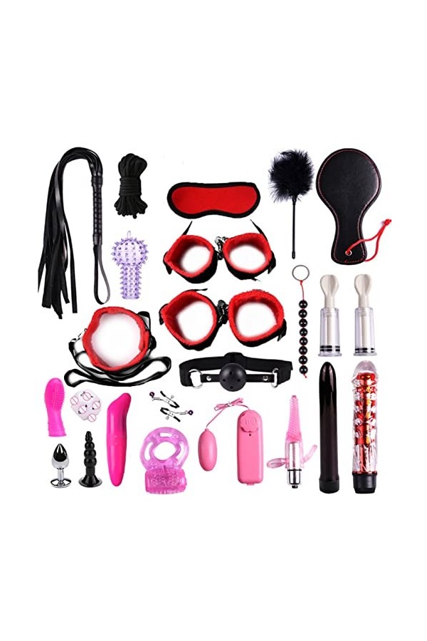 24 pièces B, DS-M jouets femme hot suit nylon costume accessoires ensemble pour cosplay vêtements de retenue.