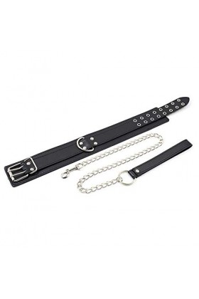 Bracelet en Cuir Noir Anneau de Pied Ensemble de Combinaison de Manches de Cou Jouet