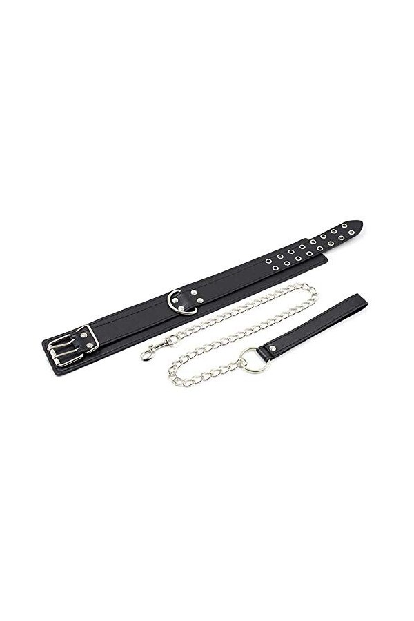 Bracelet en Cuir Noir Anneau de Pied Ensemble de Combinaison de Manches de Cou Jouet