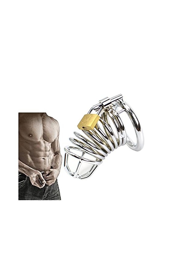 RianGor Protecteur en Acier Inoxydable de 40 mm pour Cage métallique Masculine