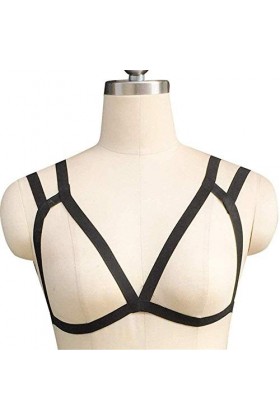 Harnais Femmes Soutien-Gorge Harnais Femme Strappy Cage Bralette Top Taille Unique Réglable Sexy Portable et Confortable Cou