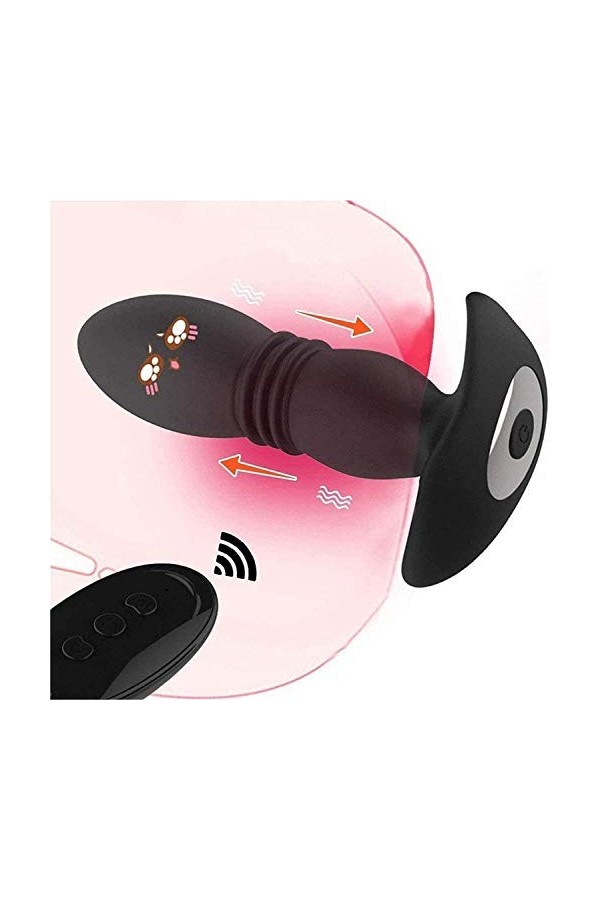 Vîbrante sex toýs Prostàté perles Ànâlés xl Expander Beads Silicone Massage Plùgs Massager pour débutants Body MAsseur Black