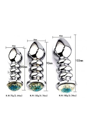 Expander Beads Silicone Massage Plugs Massager pour débutants Body MAsseur Black Set de 3 Pcs Set débutants Kits de formateur