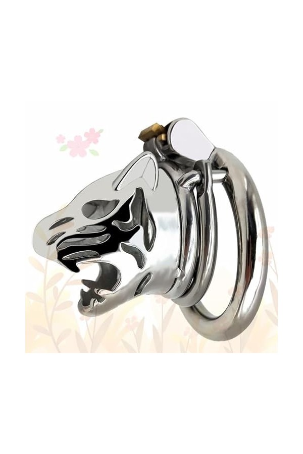 Tête de tigre en métal Ḉhạštịty Protection Device Male Physical Exercise Cage Locking Toy, 50mm