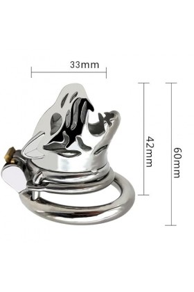 Tête de tigre en métal Ḉhạštịty Protection Device Male Physical Exercise Cage Locking Toy, 50mm