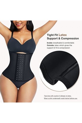 Lover-Beauty Corset en latex pour femme avec baleines en acier Taille XL Noir