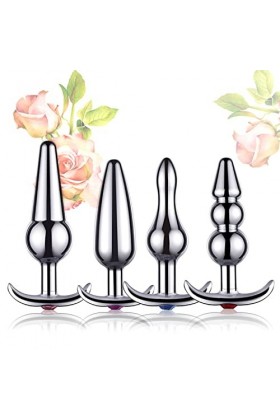 XaiYimee Ensemble de 4 pièces en Acier Inoxydable t - Forme métallique, Accessoires de Jeu de Couple pour Les Hommes et Les F