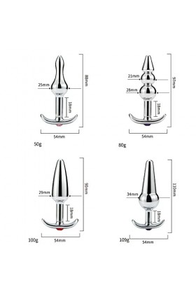 XaiYimee Ensemble de 4 pièces en Acier Inoxydable t - Forme métallique, Accessoires de Jeu de Couple pour Les Hommes et Les F