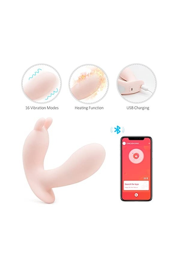 Wearable Vibrer Jouet Vǐbromasséur, Massagér pour la Stimulation du Clitóris et Point G,Deux Moteurs et Modes de Vibration, V