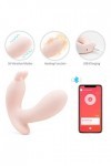 Wearable Vibrer Jouet Vǐbromasséur, Massagér pour la Stimulation du Clitóris et Point G,Deux Moteurs et Modes de Vibration, V