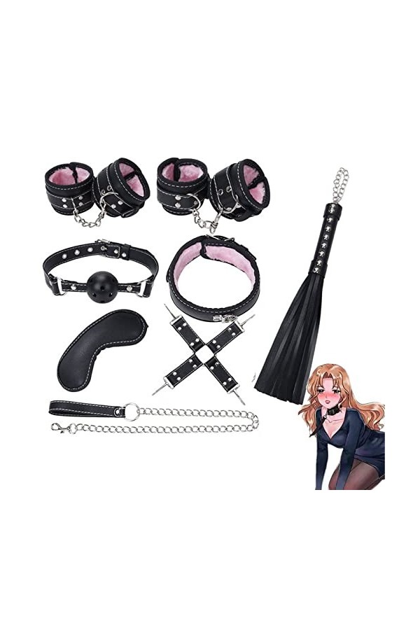 ANGYANG Le Plus éPais 8 Pièces Pack de fête Ensemble de vêtements en Cuir