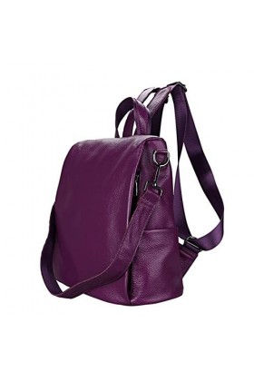 TEYUN Les Femmes en Cuir véritable Sac à Main Fermeture à glissière matériel en Cuir Souple de Haute qualité Color : Purple 