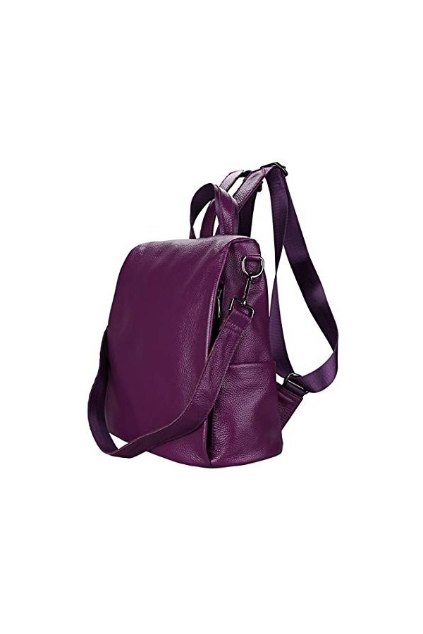 TEYUN Les Femmes en Cuir véritable Sac à Main Fermeture à glissière matériel en Cuir Souple de Haute qualité Color : Purple
