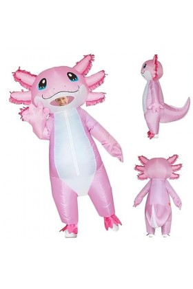 Costume Gonflable Pour Adultes 7 Pieds Dessin Animé Axolotl Respirant Blow Up Costume Drôle Gonflable Costumes Dhalloween Fe