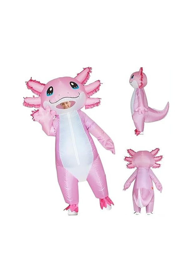 Costume Gonflable Pour Adultes 7 Pieds Dessin Animé Axolotl Respirant Blow Up Costume Drôle Gonflable Costumes Dhalloween Fe