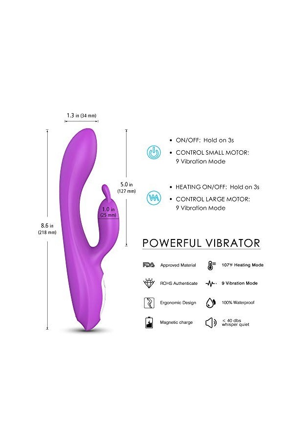 Masseur à main, masseur féminin, jouets de plaisir de massage, vibrateur clitoridien avec diverses fréquences de vibration FF