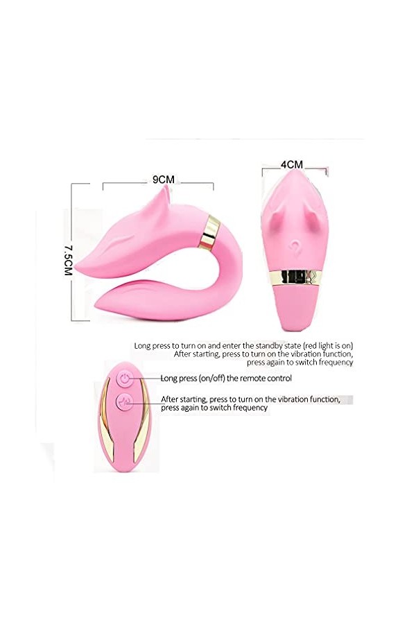 Masseur pour Femme,Nipple Clitoris Tongue Portable Masseur sans Fil pour La Relaxe Et Le Silicone Modes De Massage, 100% Impe