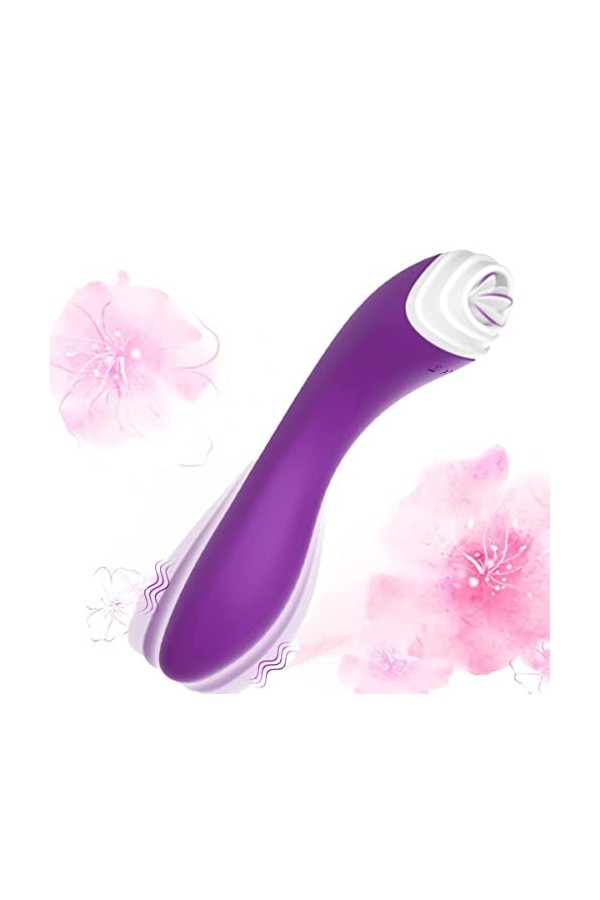 Rabbit Vibrante Femme Langue Jouets à lécher à sucer en forme de rose stimulant clitoridien puissant avec clitoridiens stimul